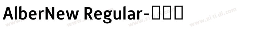 AlberNew Regular字体转换